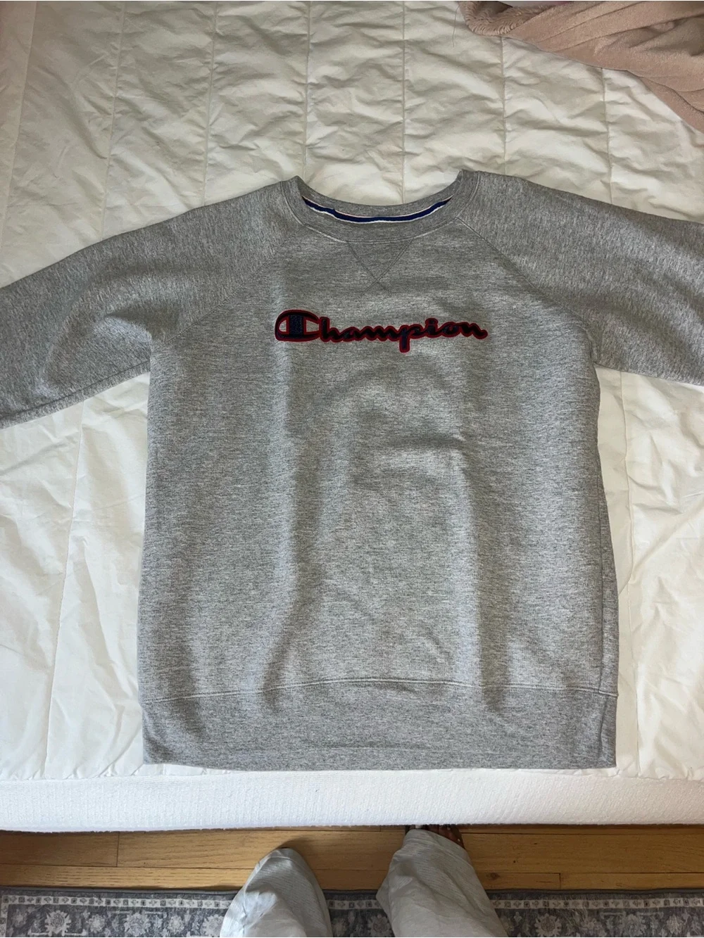 Champion Unisex Gray Crewneck Sweatshirt